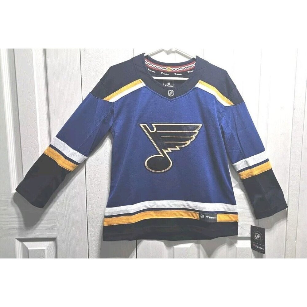Fanatics St Louis Blues Youth  L/XL Jersey Blue New with tags NHL Breakaway